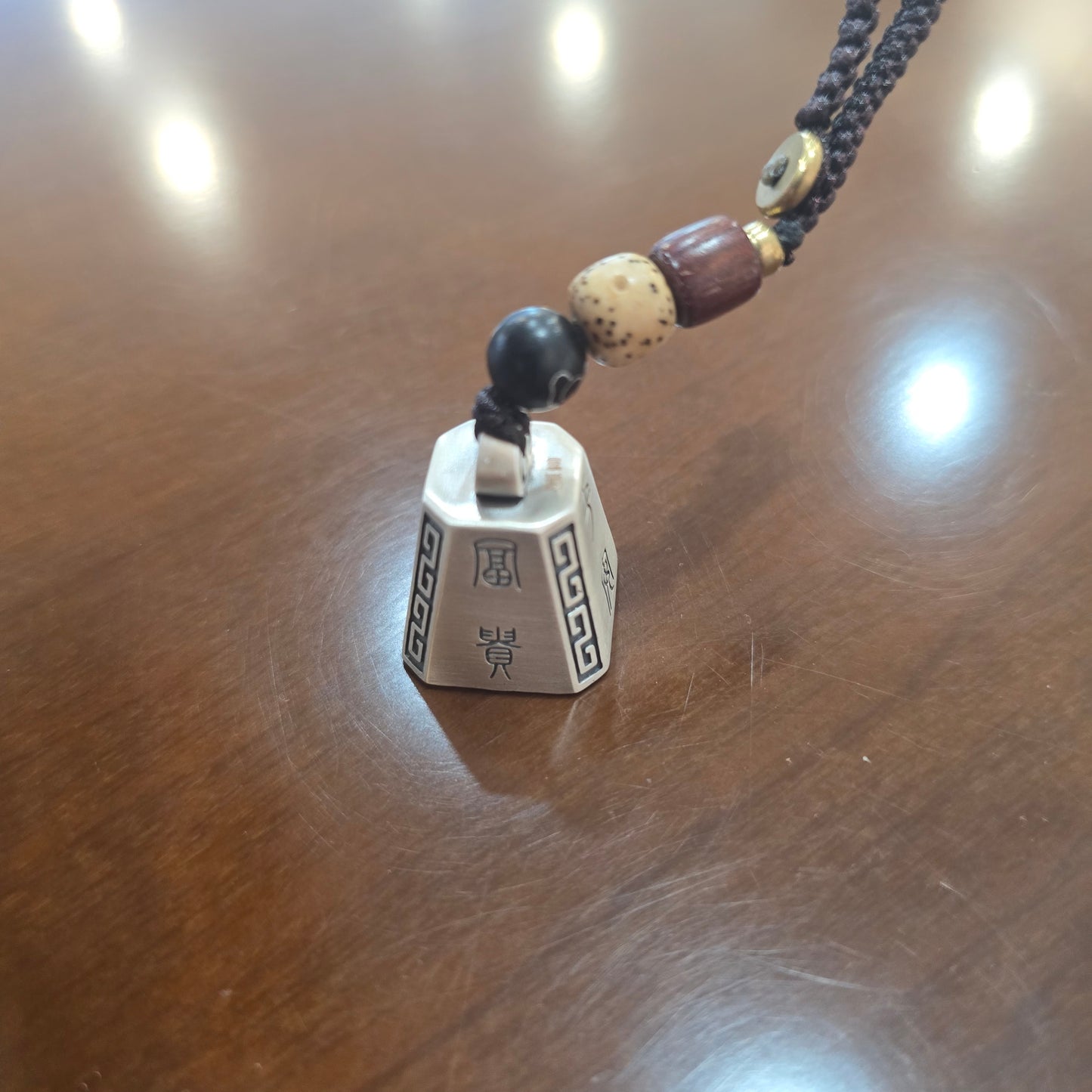 Fine Silver Vintage-Style Pendant Necklace - Plain Handcrafted Retro Chinese Style | POD Customizable