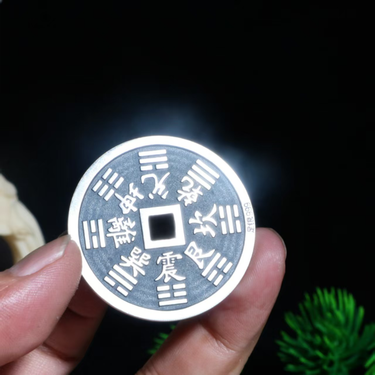 Mountain Spirit Coin Pendant in Fine Silver 9999 Sterling Silver Solid Vintage Coin Design For Men and Women