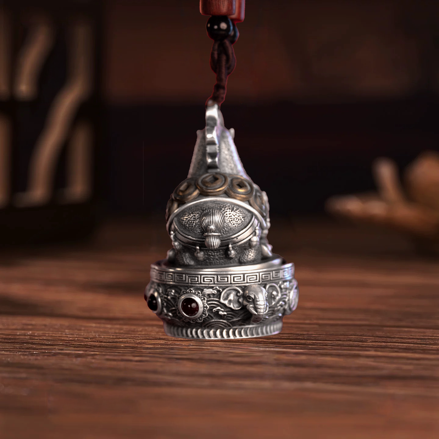 Little Horse Treasure Pot Silver Vintage-Style Pendant Necklace - Plain Handcrafted Retro Design | POD Customizable