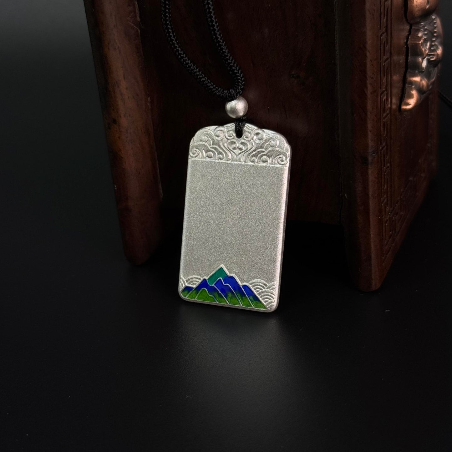 Solid Silver "Peace & Harmony" Pendant – Carry Eastern Poetic Calm as a Minimalist Lucky Token