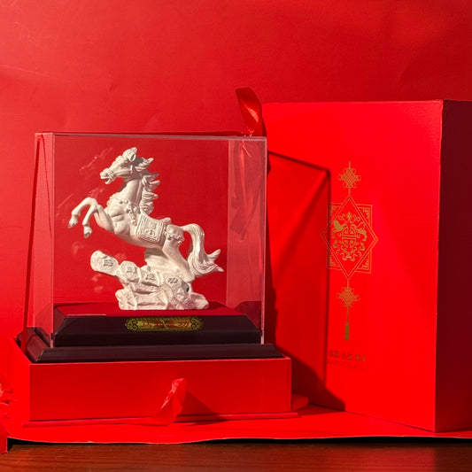 Silver "Success at Once" Ornament – Head Held High with Fortune, Success in Sight | POD Customizable