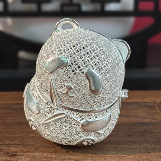 Pure Silver Panda Tea Infuser – Cute Panda Holds Aroma, Silver Filter Enhances Tea | POD Customizable