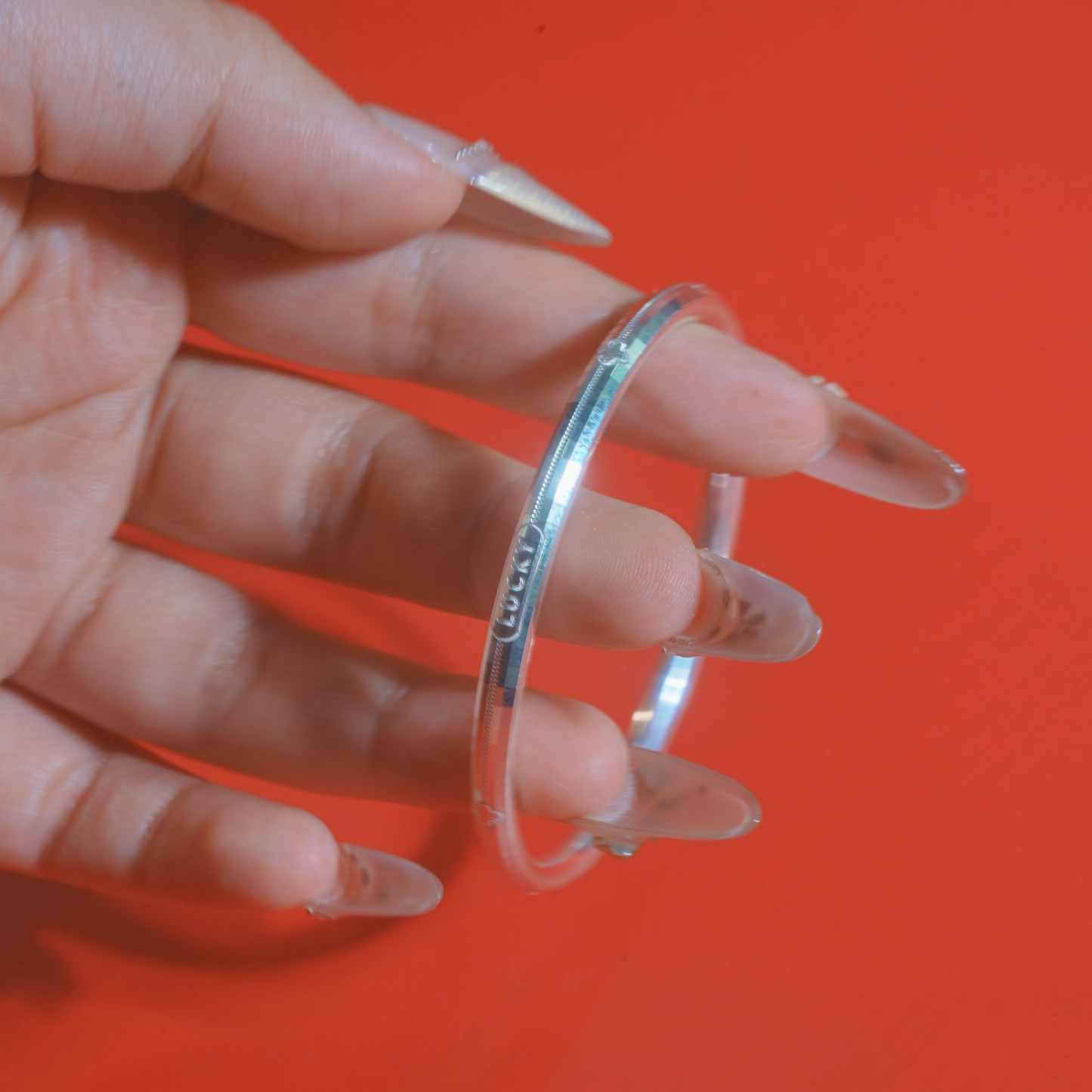 Fine Silver Minimalist Original Design Lucky LUCKY Niche Bracelet Sterling Silver Fashion Boutique | POD Customizable