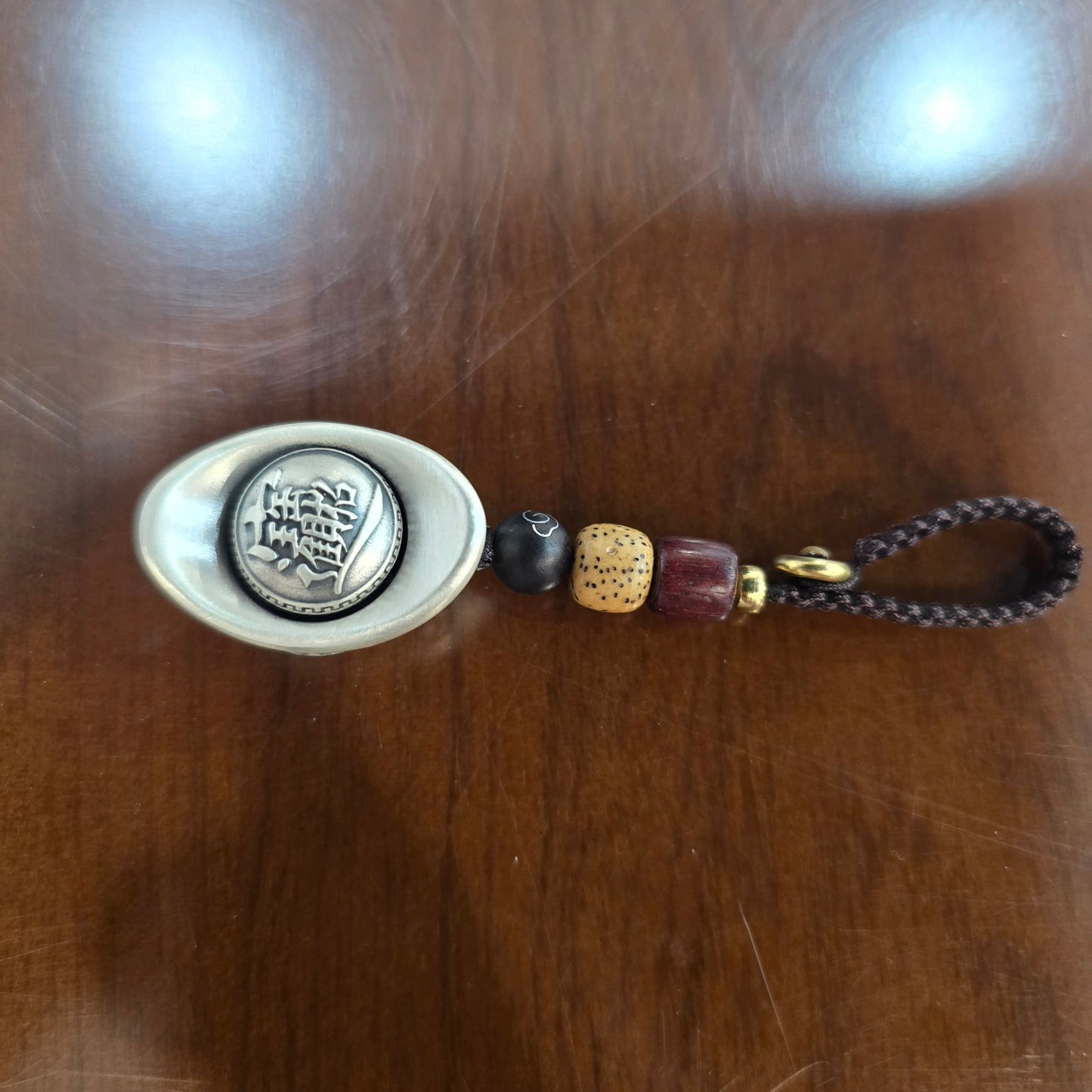 Vintage "Attract Wealth & Prosperity" Silver Sycee Pendant Chain – A Handmade Retro Fortune Pouch of Prosperity You Can Wear Daily | POD Customizable