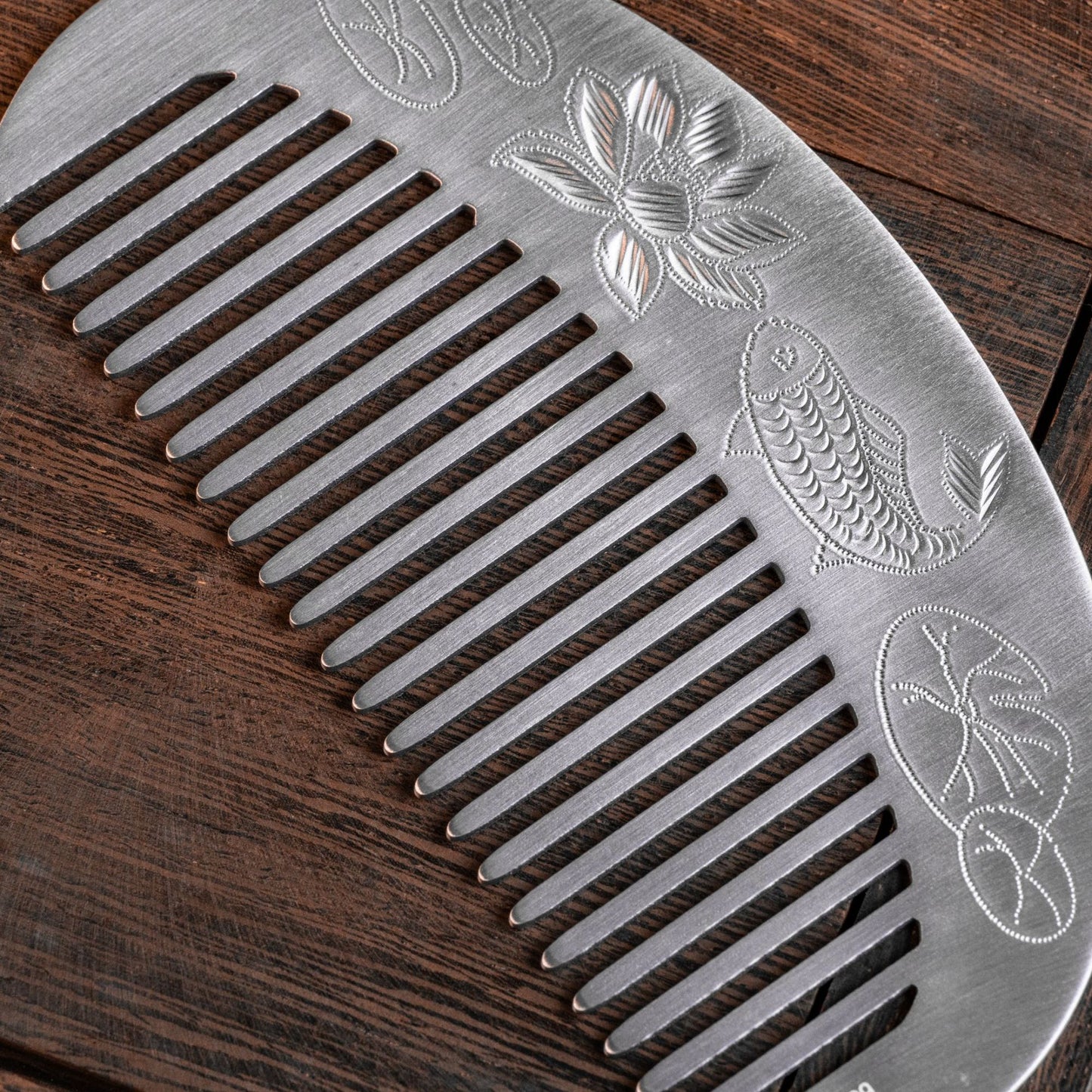 Antique-Style Handcrafted Comb Silver Jewelry Sterling Silver 999 Silver Ingot Vintage-Look Plain Design Retro Silver Accessories | POD Customizable