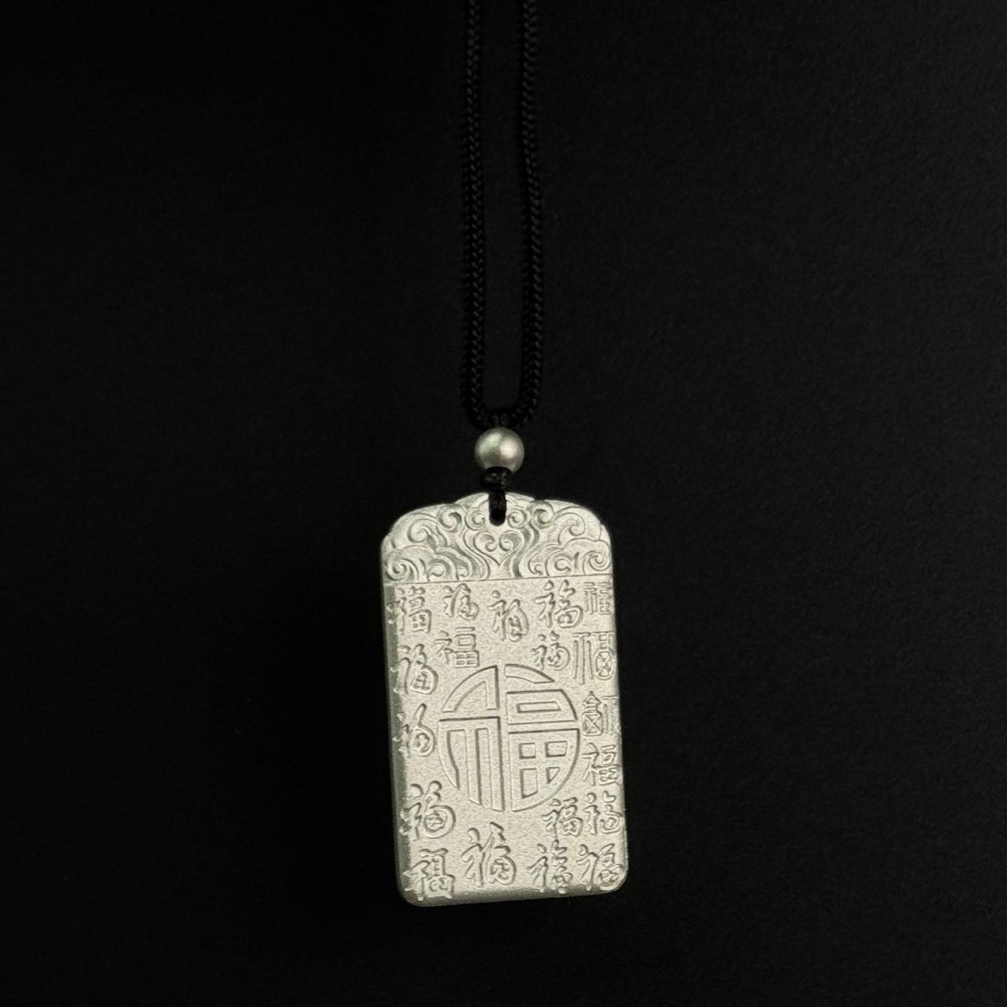 Solid Silver "Peace & Harmony" Pendant – Carry Eastern Poetic Calm as a Minimalist Lucky Token
