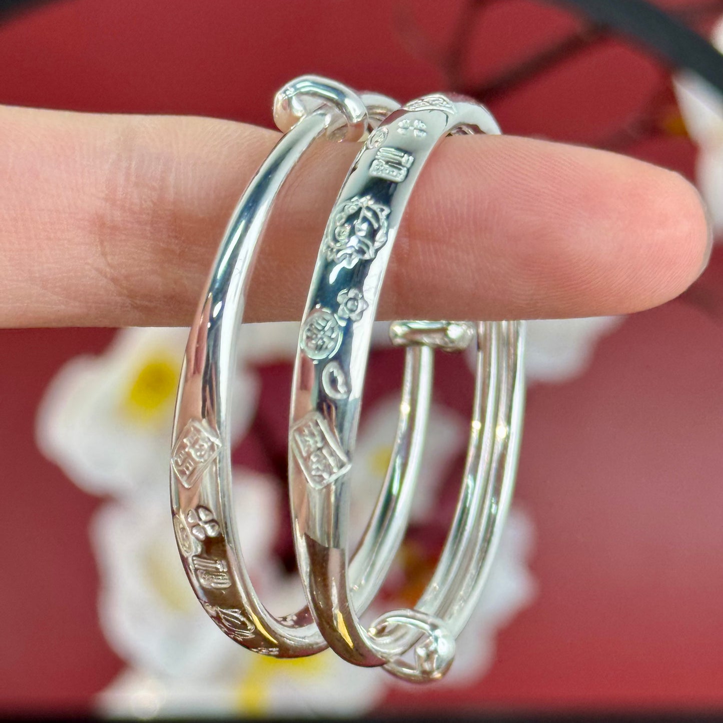 Silver Children's "Blessing & Cuteness" Bracelets – Fortune on Tiny Wrists, Accompanying Baby's Safe Growth | POD Customizable