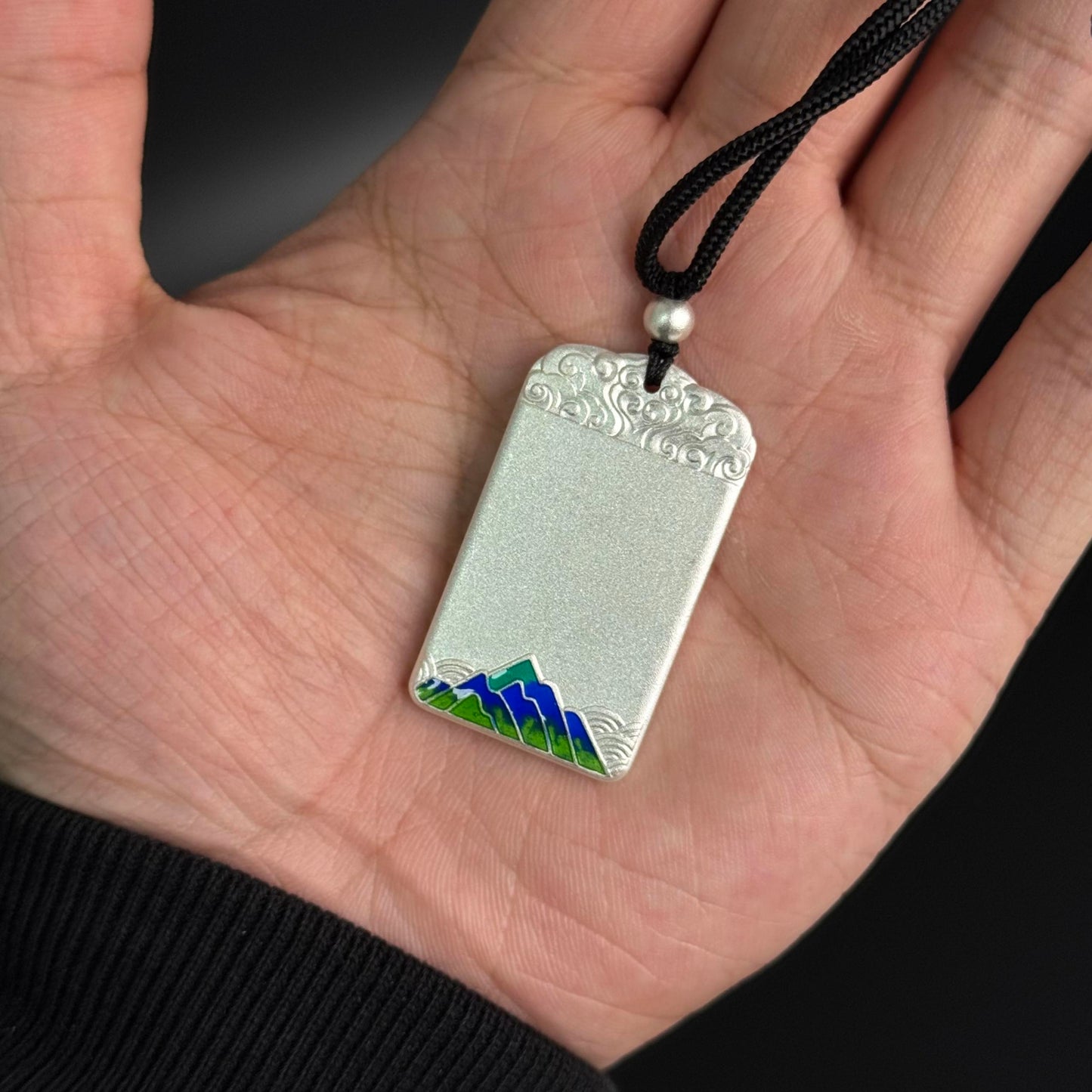 Solid Silver "Peace & Harmony" Pendant – Carry Eastern Poetic Calm as a Minimalist Lucky Token