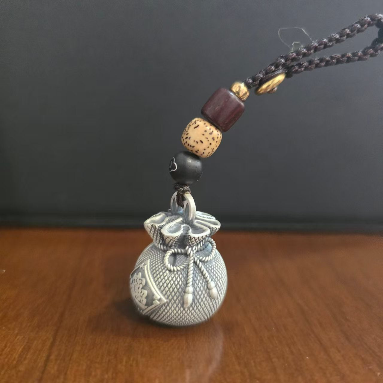 "Attract Wealth & Prosperity" Solid Silver Money Bag Pendant – Carry Retro Fortune in a Portable Wealth Pouch | POD Customizable