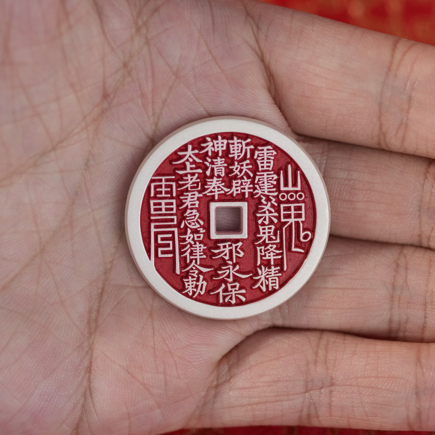 China Silver Mountain Spirit Coin Pendant Sterling Silver 9999 Solid Vintage Copper Coin Peace Knot | POD Customizable