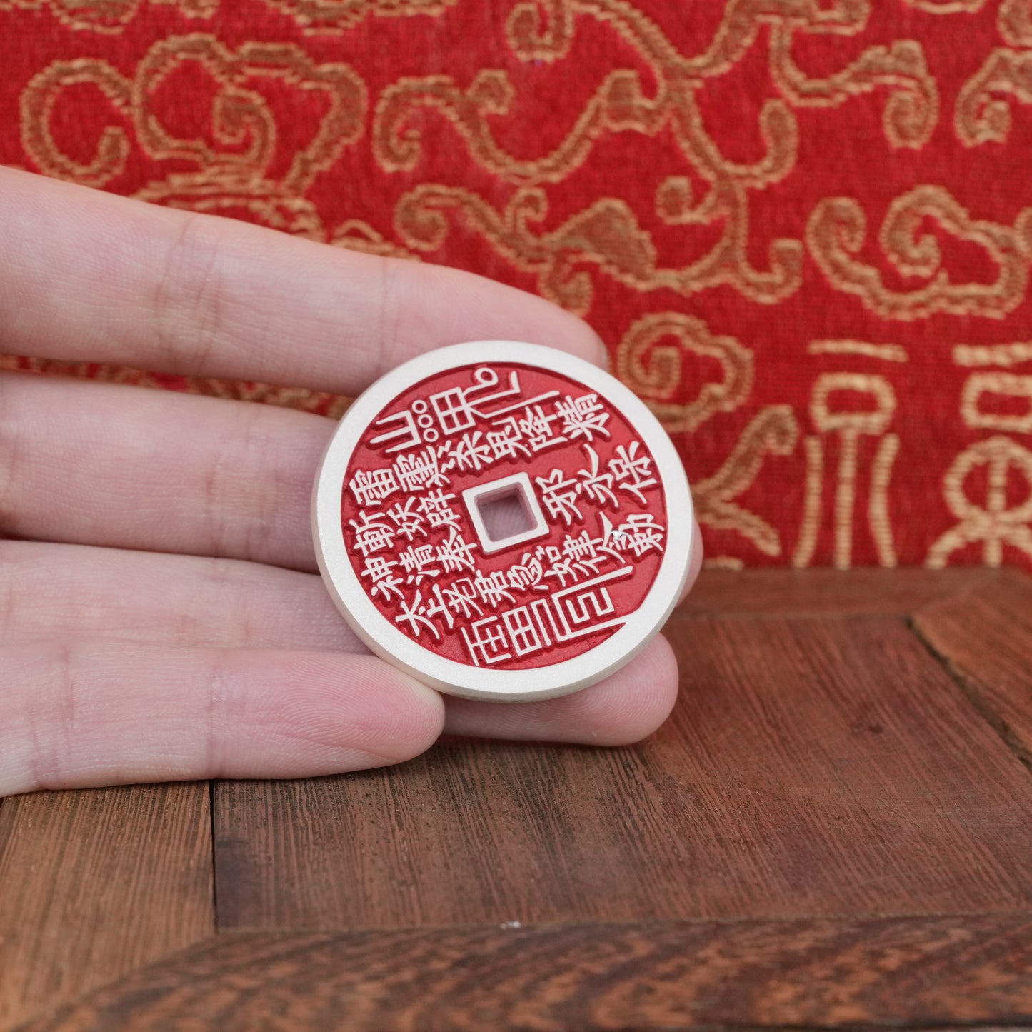 China Silver Mountain Spirit Coin Pendant Sterling Silver 9999 Solid Vintage Copper Coin Peace Knot | POD Customizable