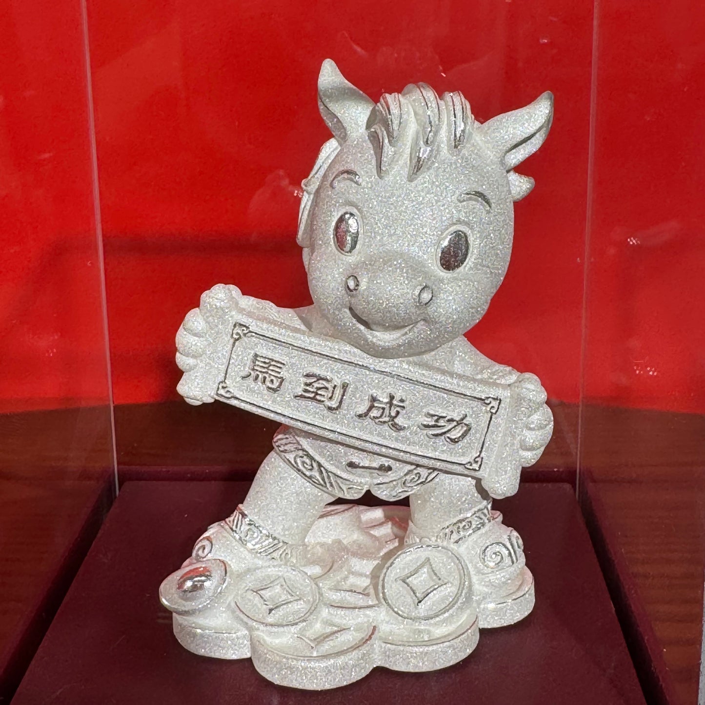 Investment Silver Horse Crafted for Success Silver Decorative Ornament Birthday and Grand Opening Gift | POD Customizable